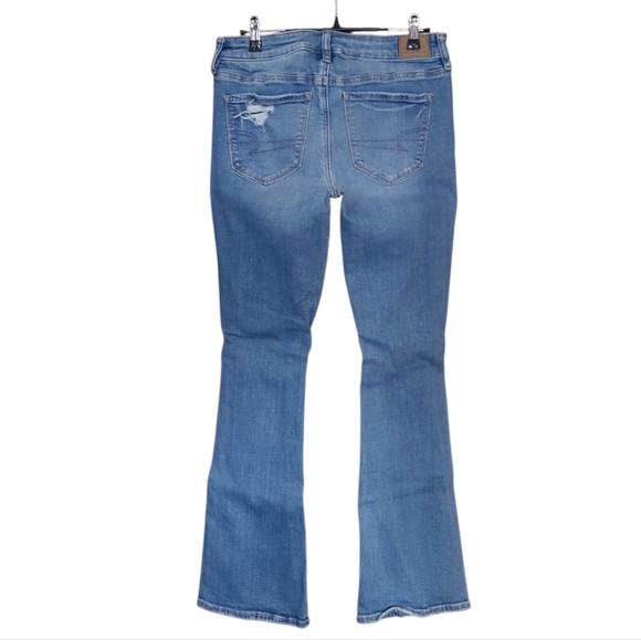 Women's AE High Rise Skinny Kick Stretch Jeans Distressed Size 8 *SHORT* - Picture 2 of 14